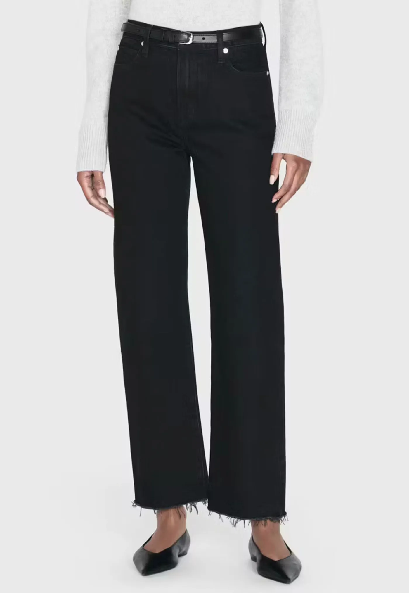 le_jane_crop_raw_fray__bl_1.webp Best Le Jane Crop Raw Fray - Black Women Denim