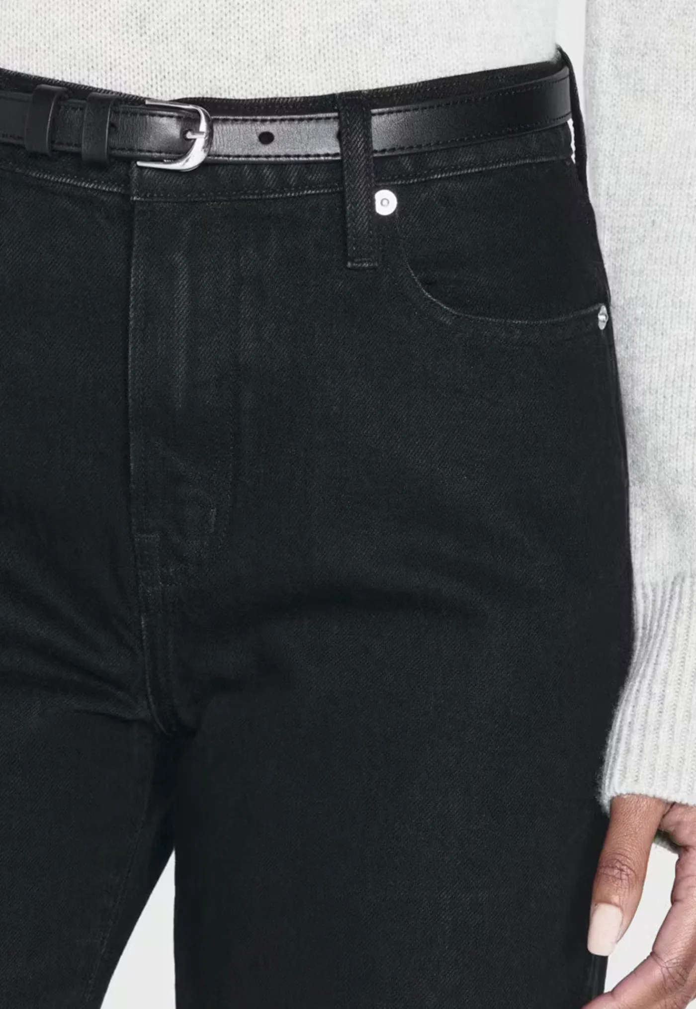 le_jane_crop_raw_fray__bl_2.webp Best Le Jane Crop Raw Fray - Black Women Denim