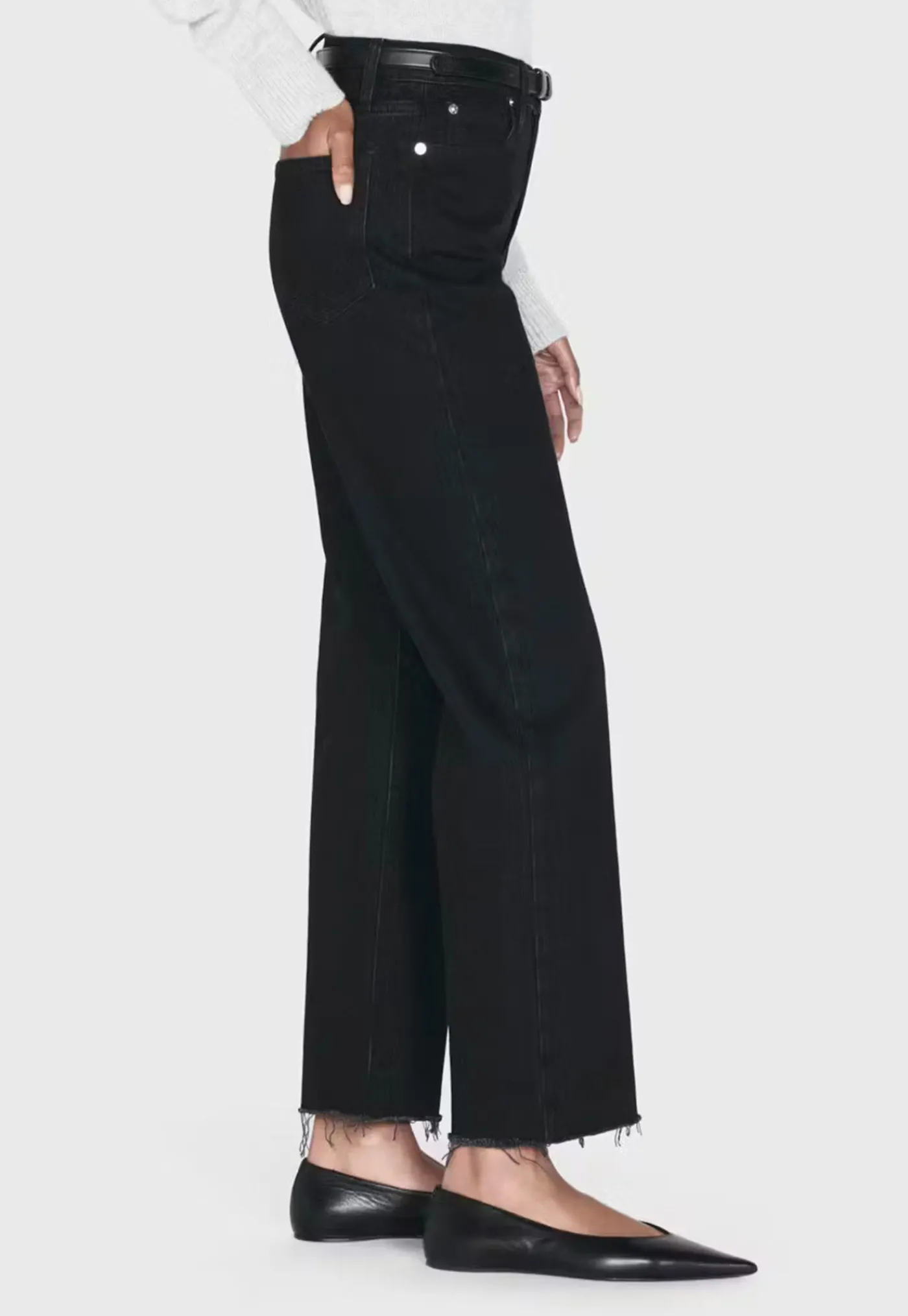 le_jane_crop_raw_fray__bl_3.webp Best Le Jane Crop Raw Fray - Black Women Denim