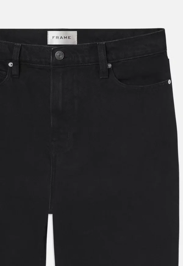 Best Le Jane Crop Raw Fray - Black Women Denim
