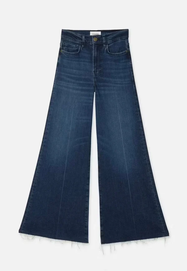 Clearance Le Palazzo Crop Raw Fray - Calvin Women Denim