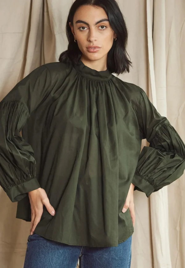 Sale Long Preacher Top - Jungle Cotton Voile Women Tops & Tees