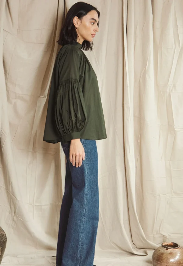 Sale Long Preacher Top - Jungle Cotton Voile Women Tops & Tees