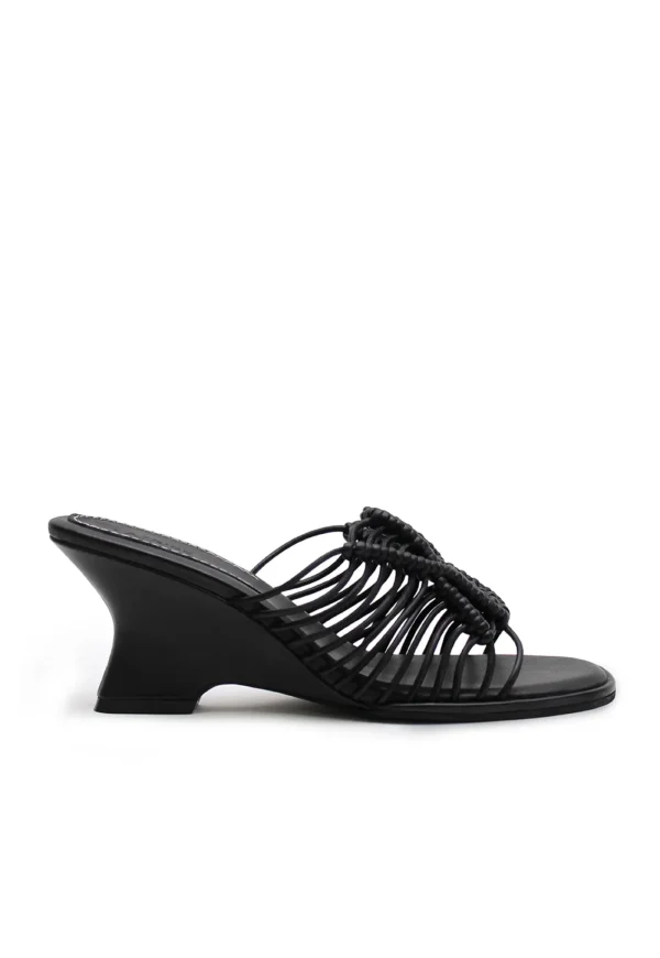 Sale Macrame Wedge - Black Women Footwear | Heels
