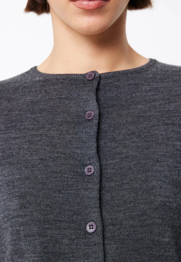 Best Maine Merino Cardigan - Charcoal Women Knitwear