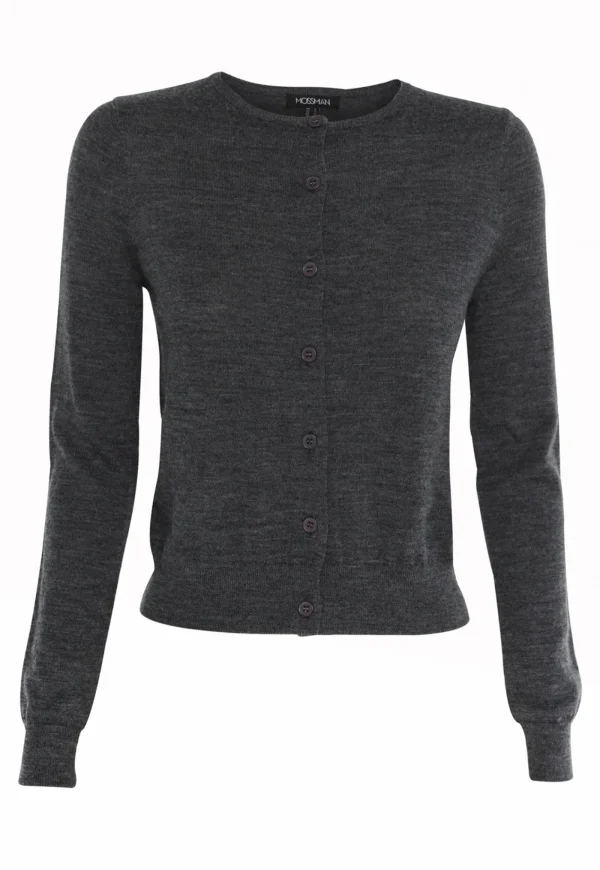 Best Maine Merino Cardigan - Charcoal Women Knitwear