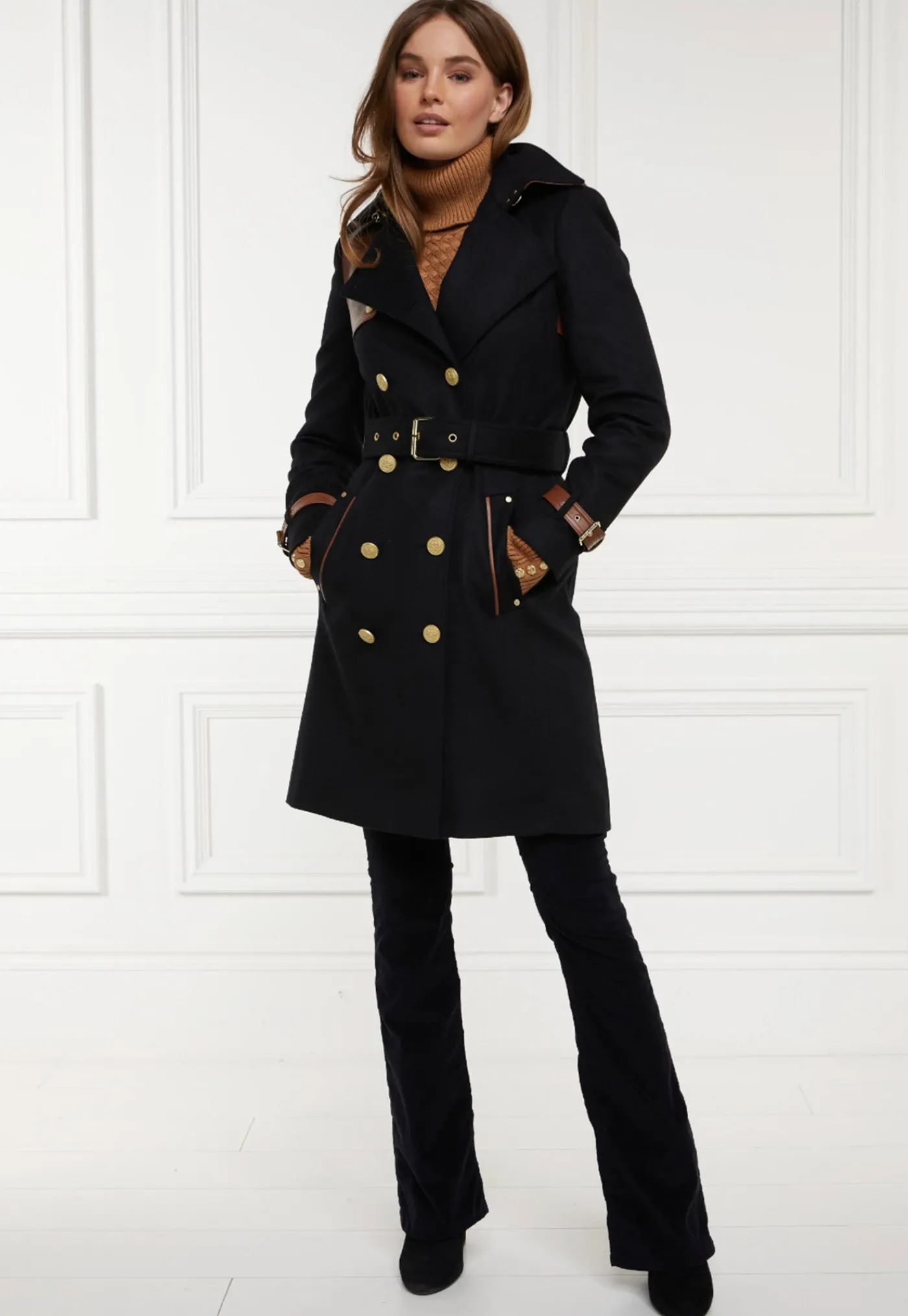 marlborough_trench_coat___0-3.webp Outlet Marlborough Trench Coat - Black Tan Women Coats