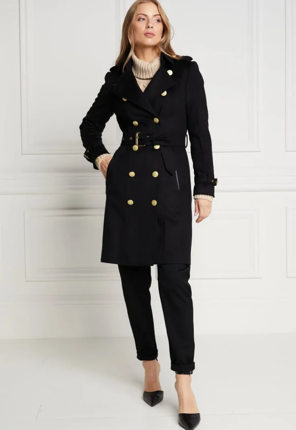 Best Marlborough Trench Coat - Soft Black Women Coats