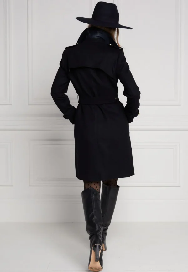 Fashion Marlborough Trench Coat - Soft Navy Women Coats
