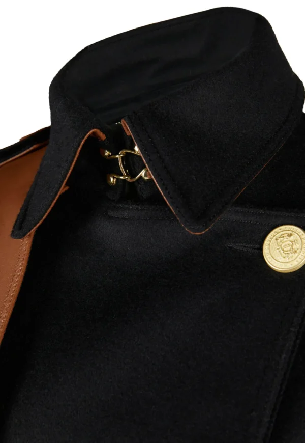 Outlet Marlborough Trench Coat - Black Tan Women Coats