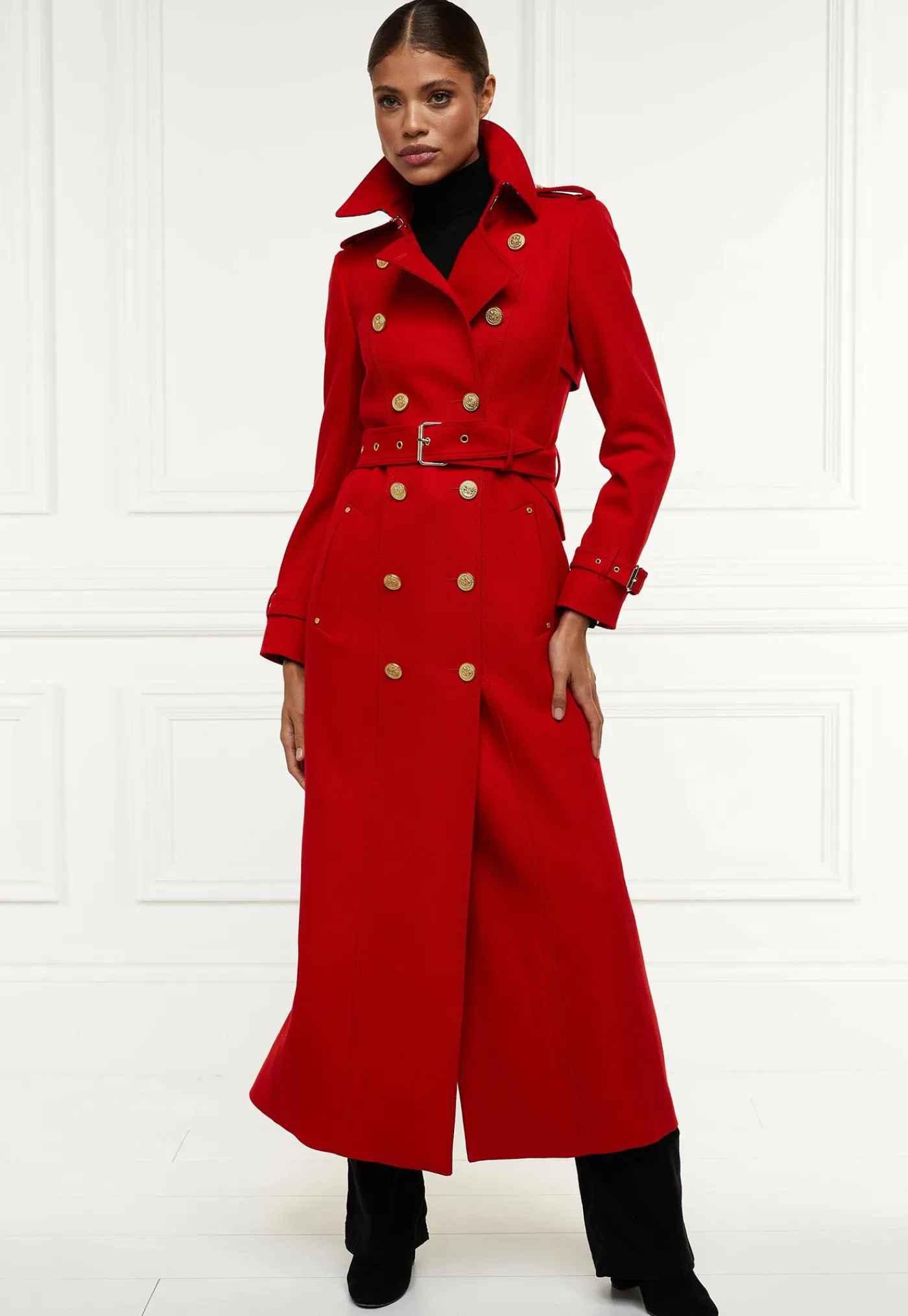 marlborough_trench_coat_f_0-3.webp Clearance Marlborough Trench Coat Full Length - Red Barathea Women Coats