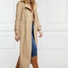 Clearance Marlborough Trench Coat Full Length - Camel Women Coats