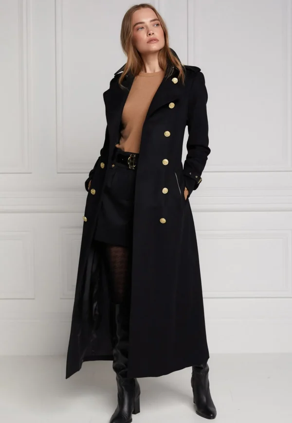 Best Marlborough Trench Coat Full Length - Soft Black Women Coats