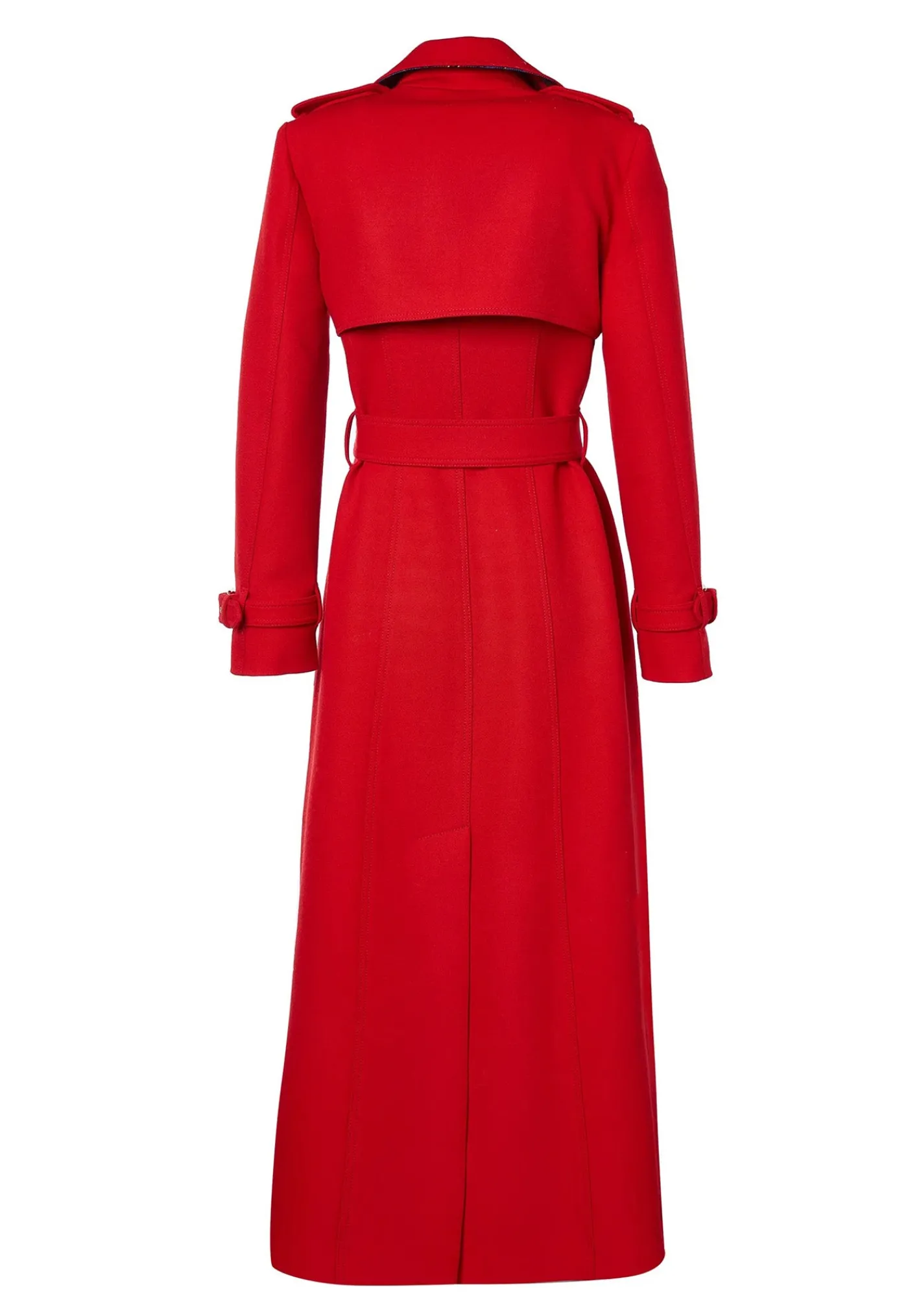 marlborough_trench_coat_f_10.webp Clearance Marlborough Trench Coat Full Length - Red Barathea Women Coats