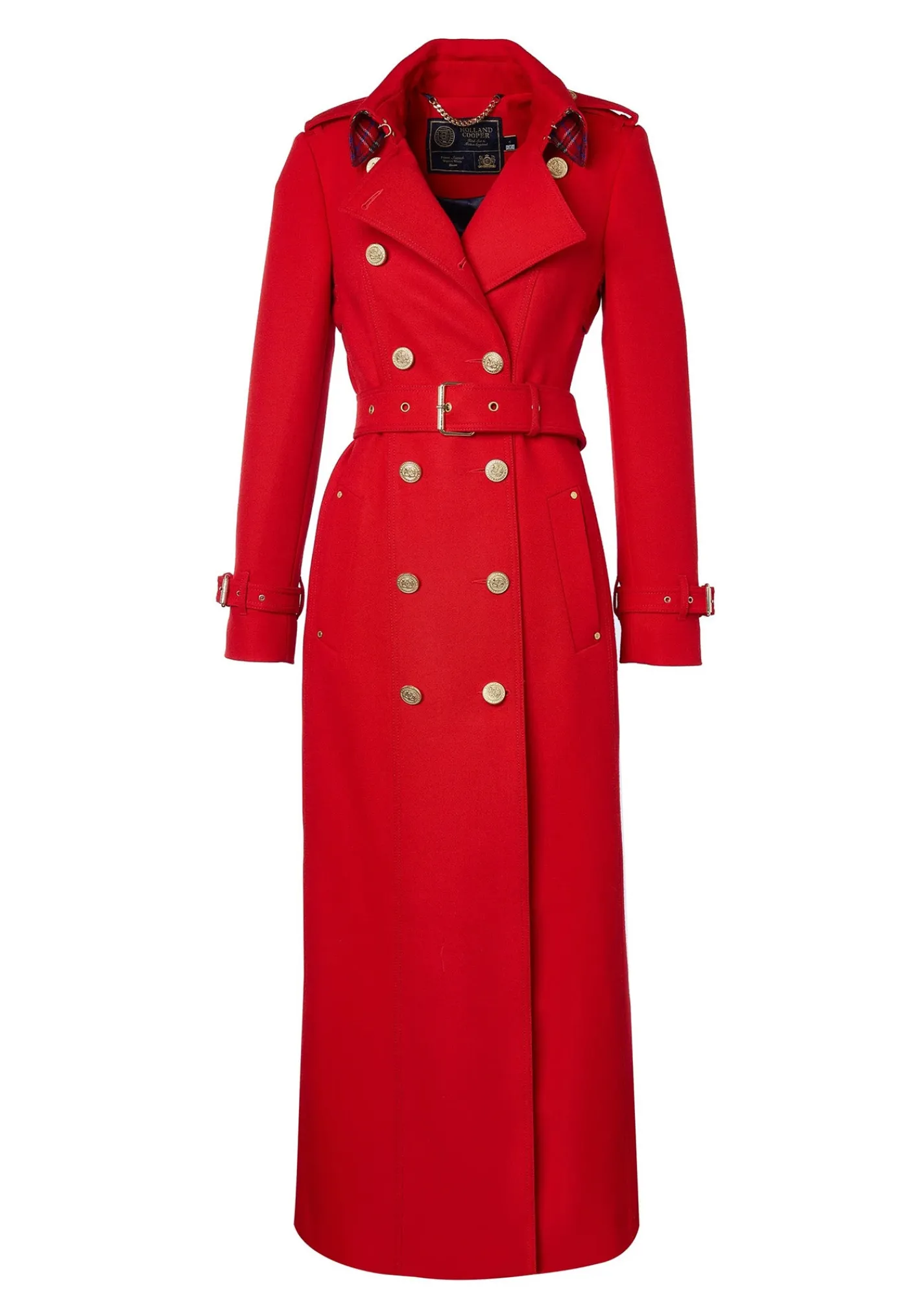 marlborough_trench_coat_f_9.webp Clearance Marlborough Trench Coat Full Length - Red Barathea Women Coats