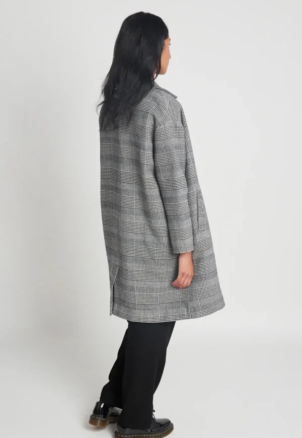 New Mars Attacks Coat - Houndstooth Check Women Coats