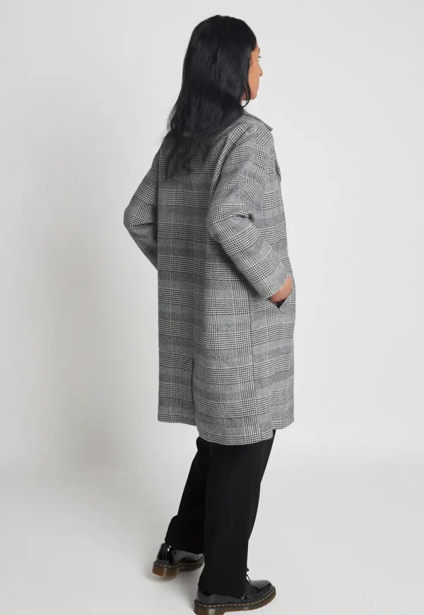 New Mars Attacks Coat - Houndstooth Check Women Coats