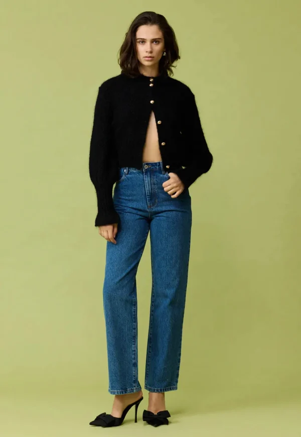 Online Matilda Cardigan - Black Women Knitwear
