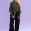 Fashion Matilda Cardigan - Khaki Women Knitwear