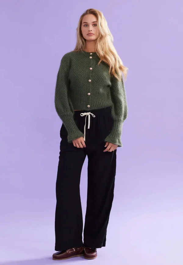 Fashion Matilda Cardigan - Khaki Women Knitwear
