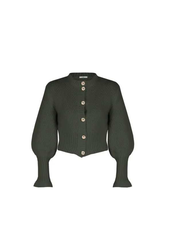 Fashion Matilda Cardigan - Khaki Women Knitwear