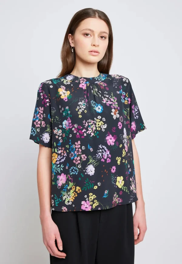 Hot Maverick Tee - Black Floral Women Tops & Tees