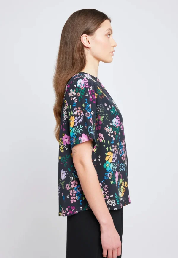 Hot Maverick Tee - Black Floral Women Tops & Tees