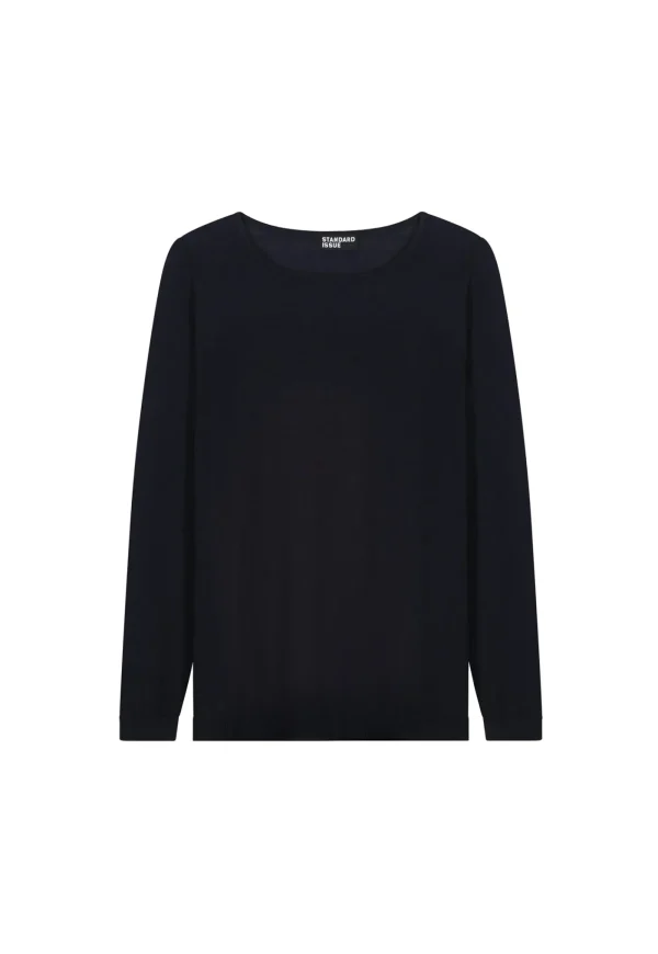 Clearance Merino Swing Sweater - Navy Women Knitwear
