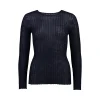Online Merino Tulle Crew - Navy Women Tops & Tees | Knitwear
