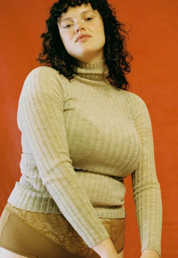 Hot Merino Tulle Skivvy - Oatmeal Women Tops & Tees | Knitwear