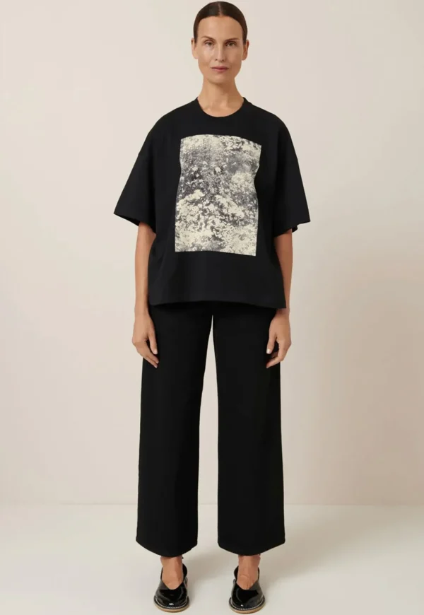 Outlet Monochrome Tee - Black Women Tops & Tees