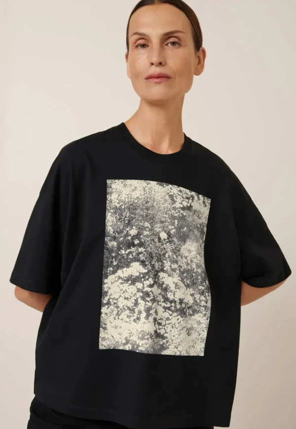 Outlet Monochrome Tee - Black Women Tops & Tees