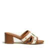 Outlet Monogram Mule - Tan Canvas Women Footwear | Heels