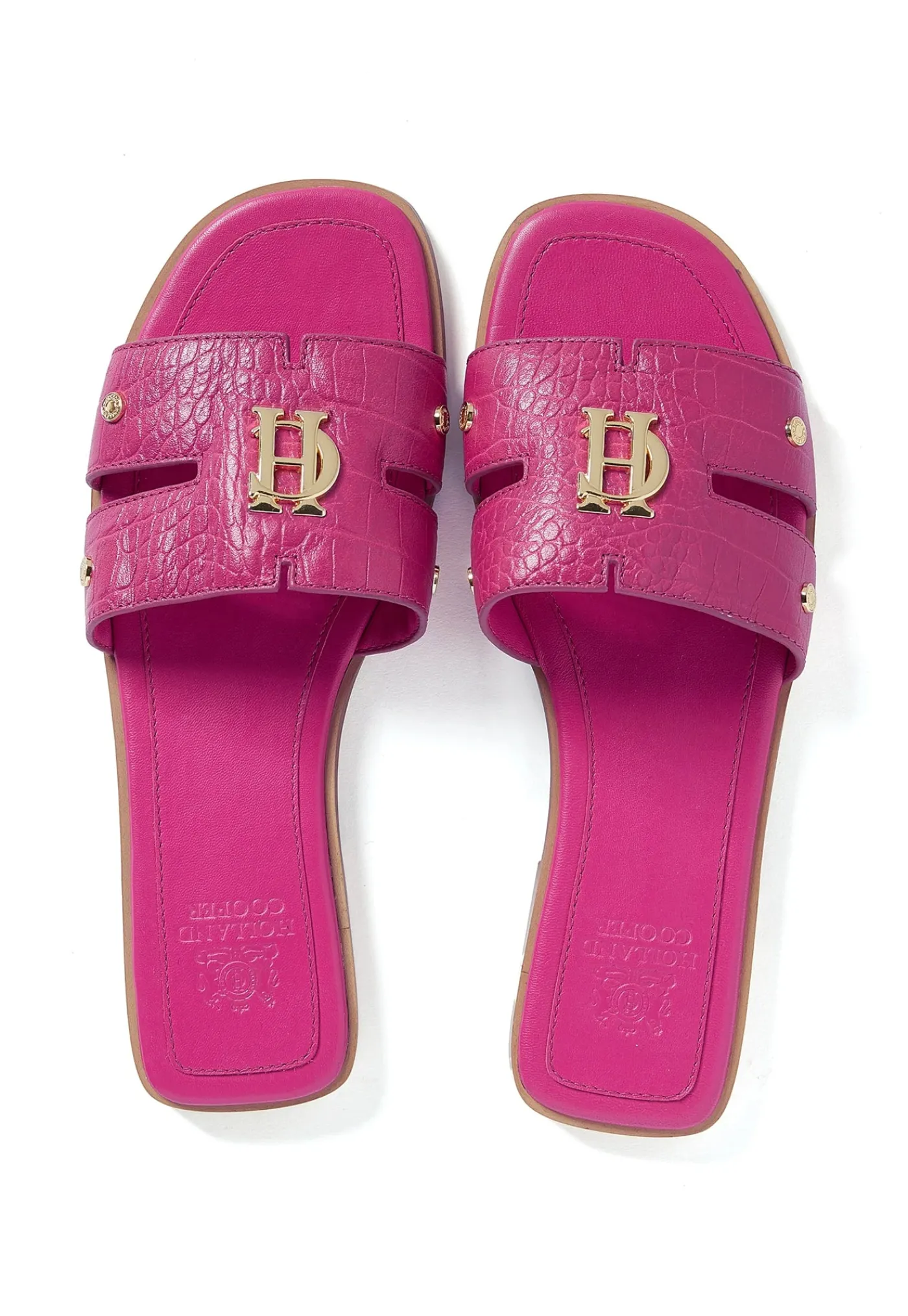 monogram_slides__pink_cro_5.webp Hot Monogram Slides - Pink Croc Women Footwear | Slides & Sandals