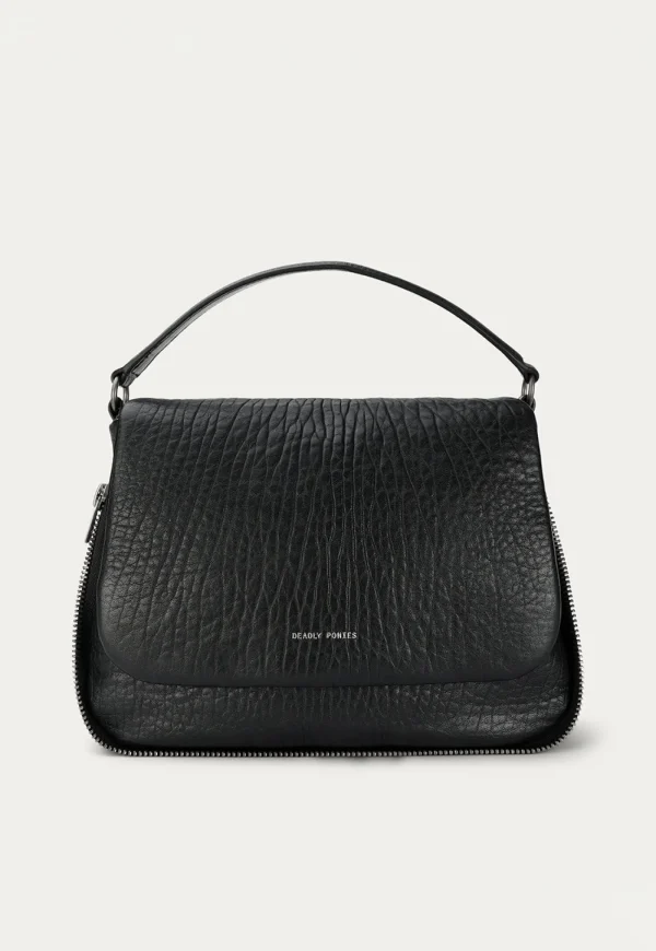 Fashion Mr Caiman - Gunmetal Black Bulle Women Bags | Bags