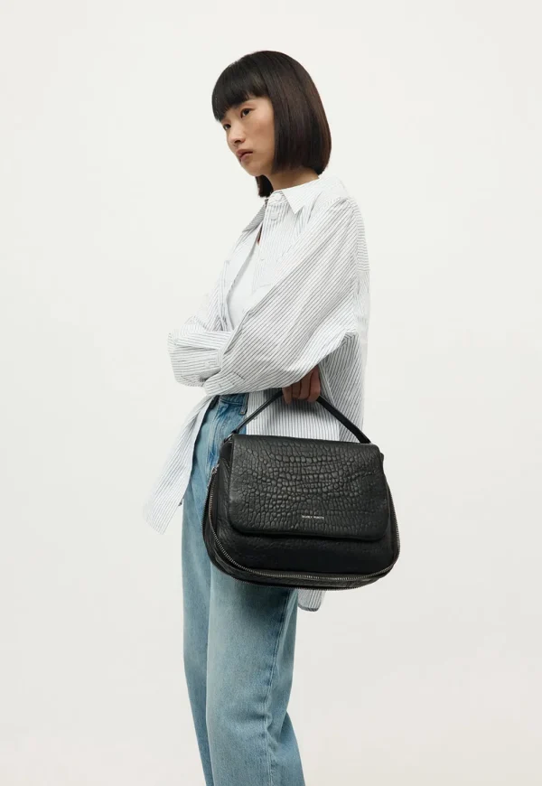 Fashion Mr Caiman - Gunmetal Black Bulle Women Bags | Bags