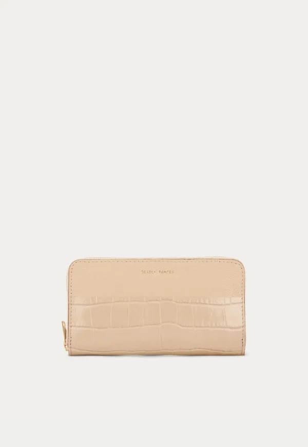Clearance Mr Wallet Croc - Nougat Women Wallets & Card Files | Bags