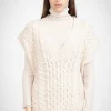 Best N.105 Cable Cashmere Vest - Shell Women Knitwear