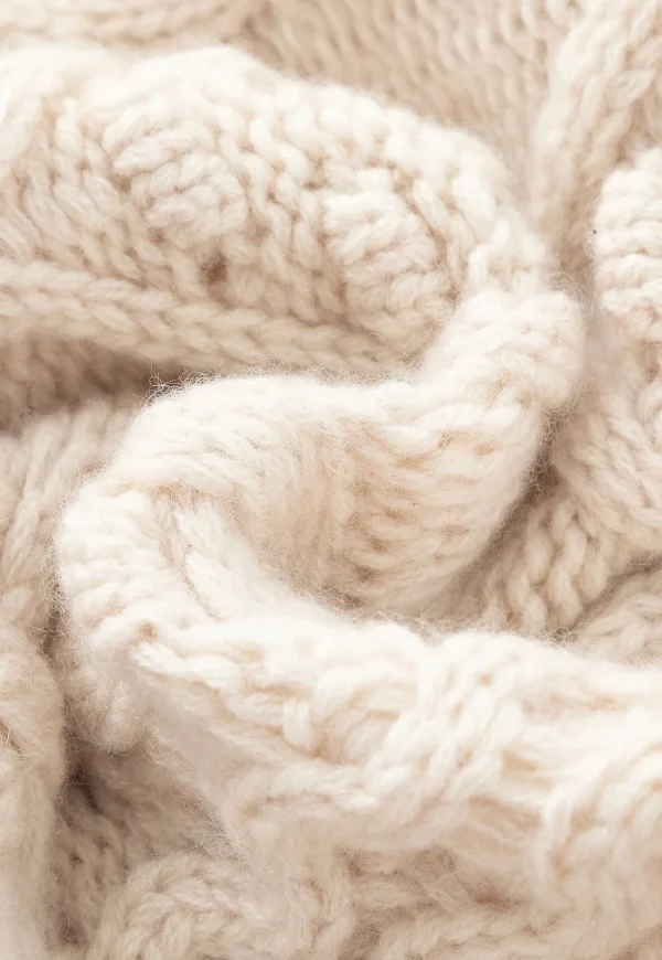 Best N.105 Cable Cashmere Vest - Shell Women Knitwear