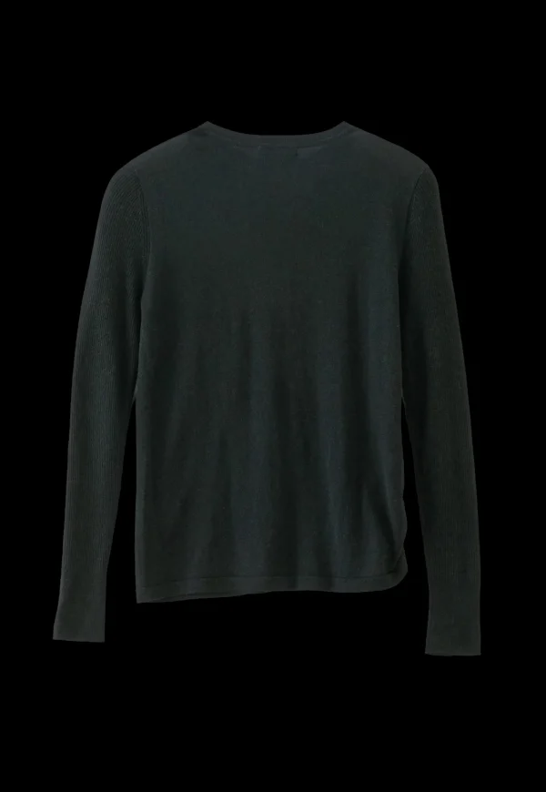 New N.314 Cashmere Blend Crew - Dark Olive Women Knitwear