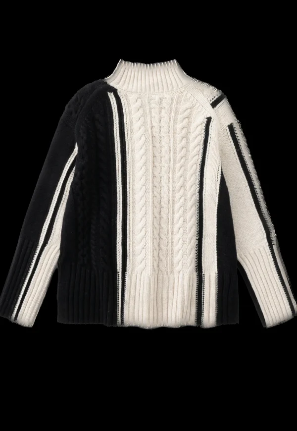 New N.324 Cashmere Blend Funnel Neck - Pearl Black Women Knitwear