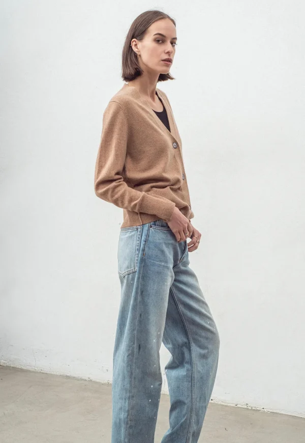 Discount N.09 Cashmere Cardigan - Tan Women Knitwear