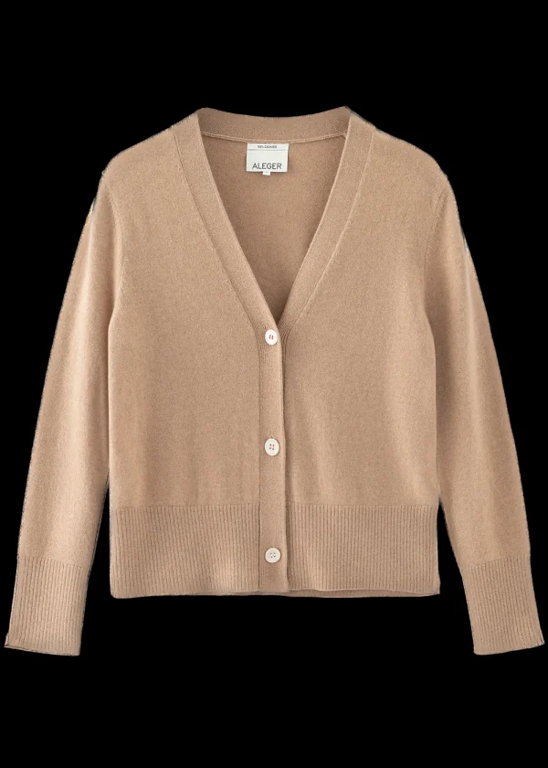 Discount N.09 Cashmere Cardigan - Tan Women Knitwear
