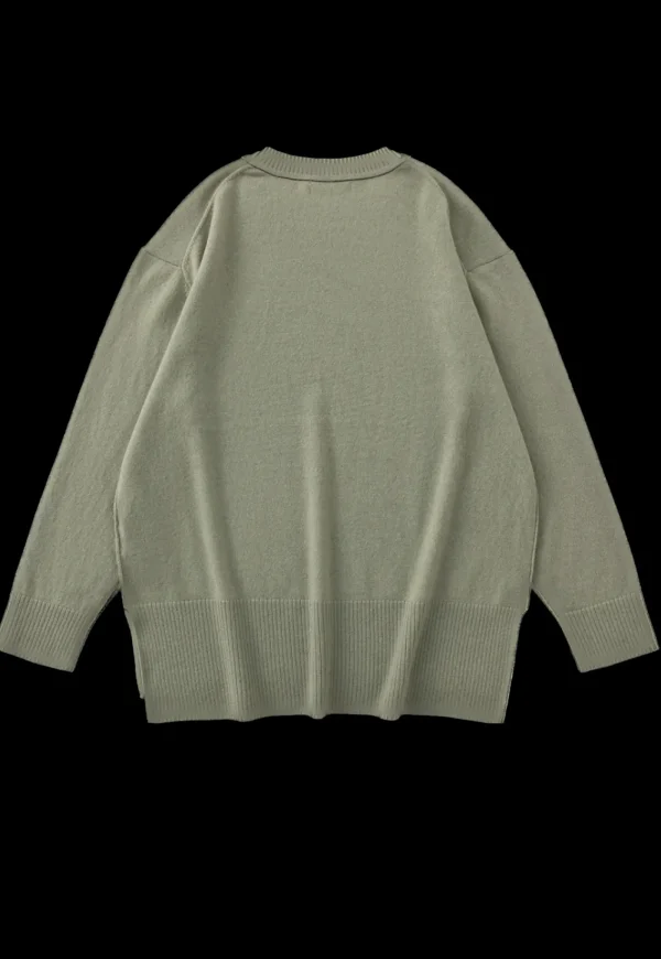 Sale N.284 Cashmere High Low Crew - Dark Moss Women Knitwear