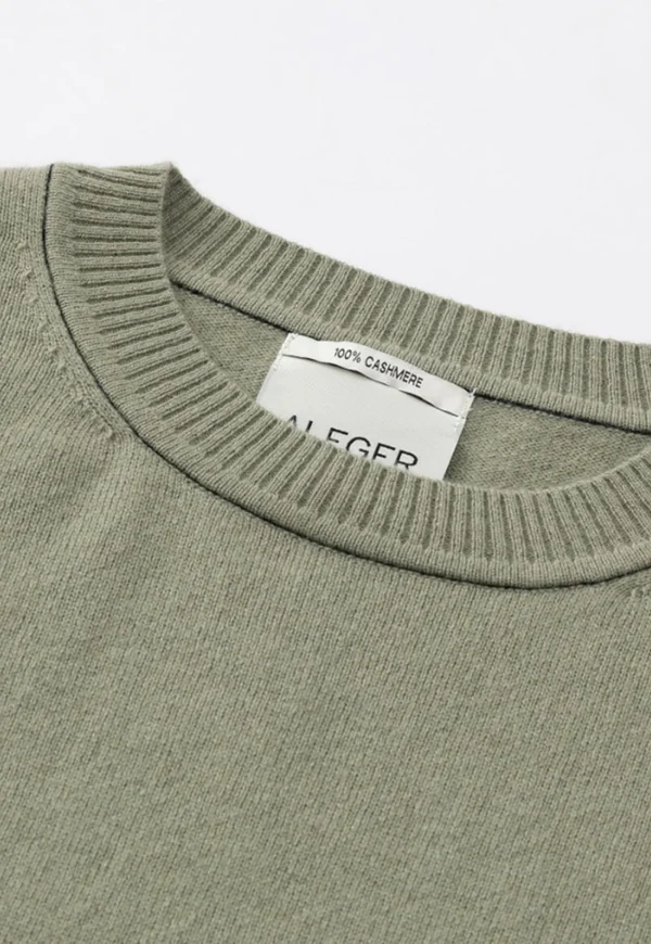 Sale N.284 Cashmere High Low Crew - Dark Moss Women Knitwear
