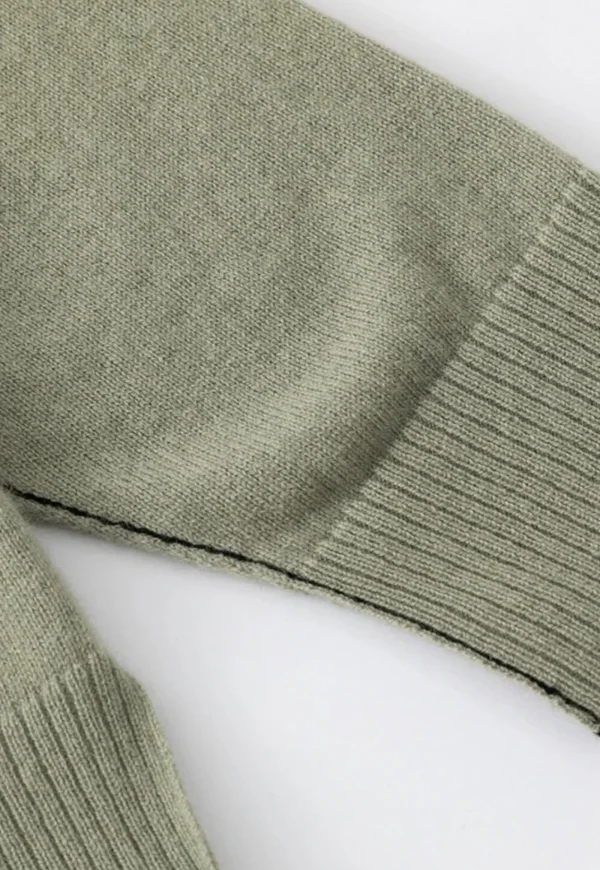 Sale N.284 Cashmere High Low Crew - Dark Moss Women Knitwear