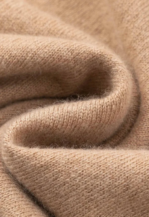 Outlet N.39 Cashmere High Low Hem Crew - Tan Women Knitwear