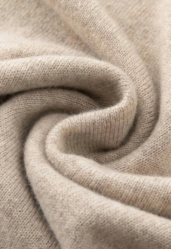 Hot N.39 Cashmere High Low Hem Crew - Champagne Women Knitwear