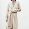 Fashion N.168 Long Cashmere Blend Cardigan - Shell Women Knitwear