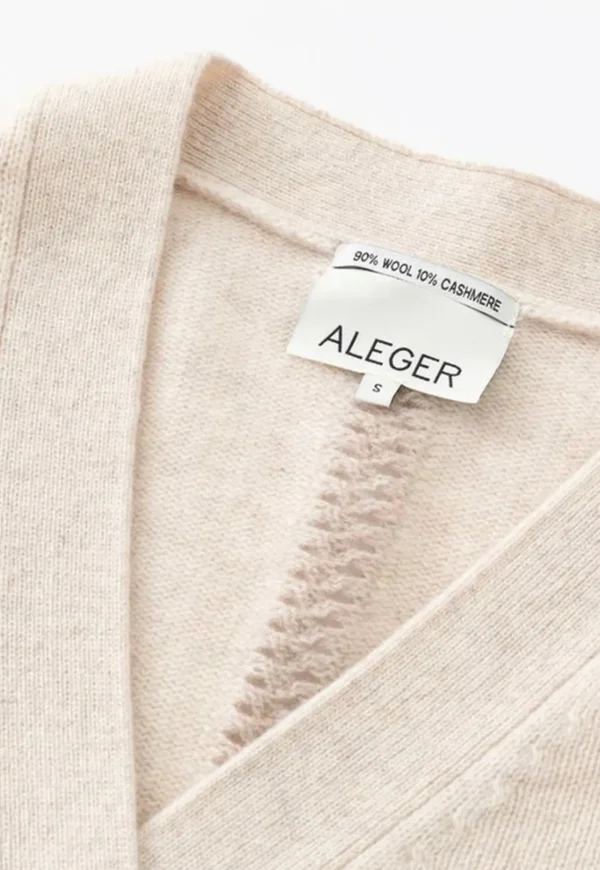 Fashion N.168 Long Cashmere Blend Cardigan - Shell Women Knitwear